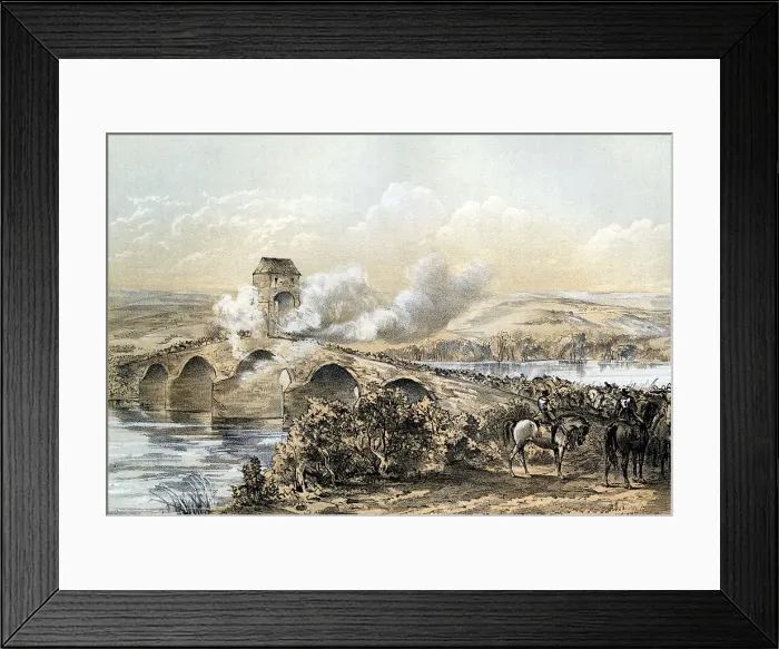 Framed Print : The Battle of Bothwell Bridge, 1679 (19th century). Artist: Robertson Framed Print : The Battle of Bothwell Bridge, 1679 (19th century). Artist: Robertson