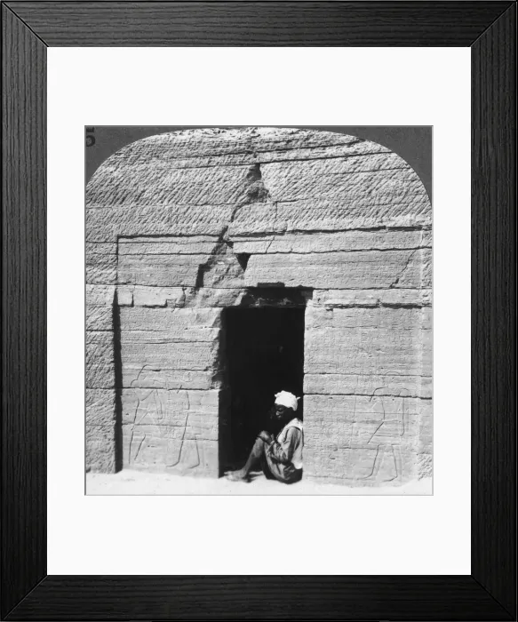 Framed Print : Tomb of Harkhuf, a frontier baron in the days of the pyramid builders, Assuan (Aswan), Egypt, 1905. Artist: Underwood & Underwood Framed Print : Tomb of Harkhuf, a frontier baron in the days of the pyramid builders, Assuan (Aswan), Egypt, 1905. Artist: Underwood & Underwood