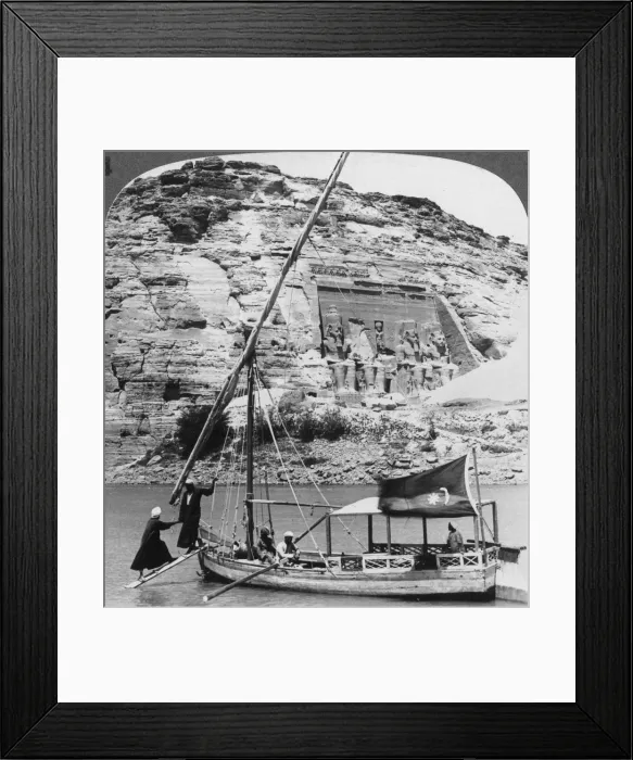 Framed Print : The grotto temple of Abu Simbel, seen from the Nile, Egypt, 1905. Artist: Underwood & Underwood Framed Print : The grotto temple of Abu Simbel, seen from the Nile, Egypt, 1905. Artist: Underwood & Underwood