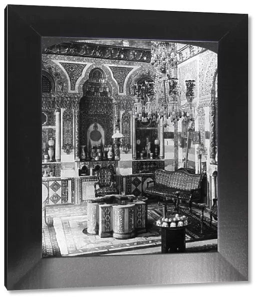 The reception room of a Pasha, Damascus, Syria, 1905. Artist: Underwood & Underwood