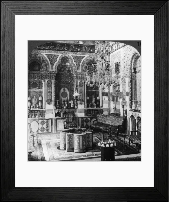 Framed Print : The reception room of a Pasha, Damascus, Syria, 1905. Artist: Underwood & Underwood Framed Print : The reception room of a Pasha, Damascus, Syria, 1905. Artist: Underwood & Underwood