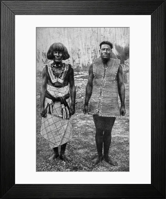 Framed Print : The ceremonial costume of war and everyday waist-cloth, Gilbert Islands, 1922. Artist: Thomas McMahon Framed Print : The ceremonial costume of war and everyday waist-cloth, Gilbert Islands, 1922. Artist: Thomas McMahon