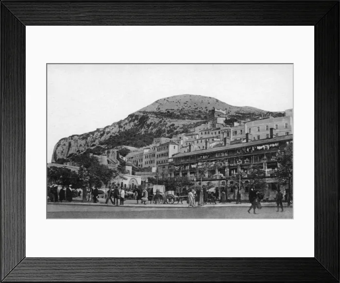 Framed Print : Casemates Square, Gibraltar, early 20th century. Artist: VB Cumbo Framed Print : Casemates Square, Gibraltar, early 20th century. Artist: VB Cumbo
