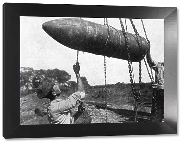 Large shell on its way to the front, First World War, 1914-1916, (c1920)