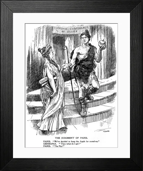 Framed Print : The Judgment of Paris, the Paris Conference, First World War, March-June 1916, (c1920)