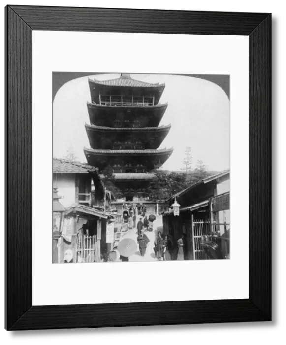 Framed Print : The west side of the five-storey Yasaka Pagoda, Kyoto, Japan, 1904. Artist: Underwood & Underwood Framed Print : The west side of the five-storey Yasaka Pagoda, Kyoto, Japan, 1904. Artist: Underwood & Underwood