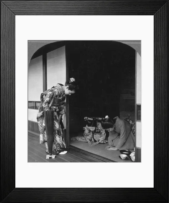 Framed Print : Three Japanese women, Japan, 1905. Artist: BL Singley Framed Print : Three Japanese women, Japan, 1905. Artist: BL Singley