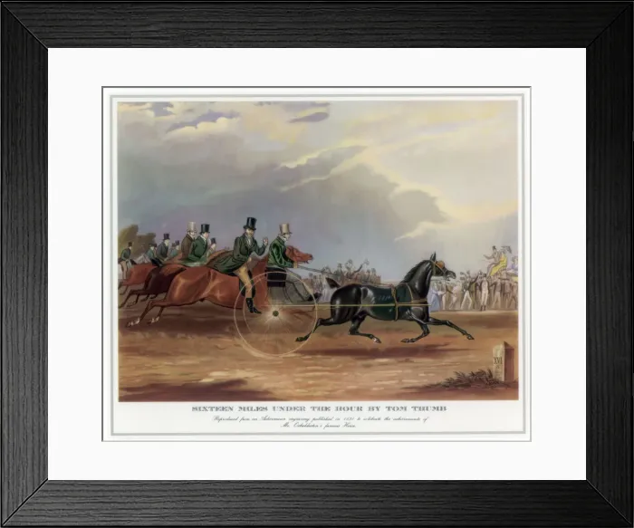 Framed Print : Sixteen Miles Under the Hour by Tom Thumb, 1831 Framed Print : Sixteen Miles Under the Hour by Tom Thumb, 1831