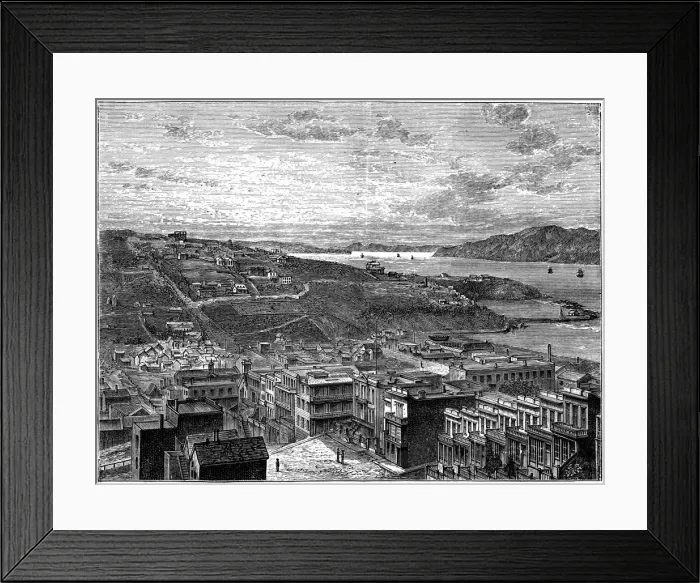 Framed Print : The Bay of San Francisco, America Framed Print : The Bay of San Francisco, America