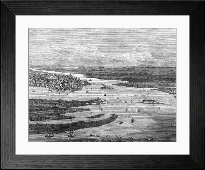 Framed Print : Charleston harbour, South Carolina, with sunken ships Framed Print : Charleston harbour, South Carolina, with sunken ships