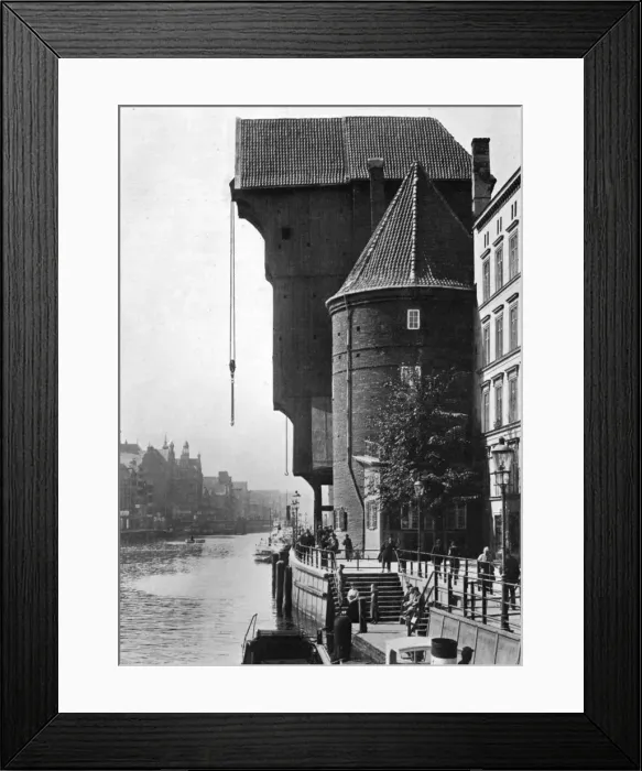 Framed Print : The old Krantor (Crane Gate) on the river Mottlau, Gdansk, Poland, 1926 Framed Print : The old Krantor (Crane Gate) on the river Mottlau, Gdansk, Poland, 1926