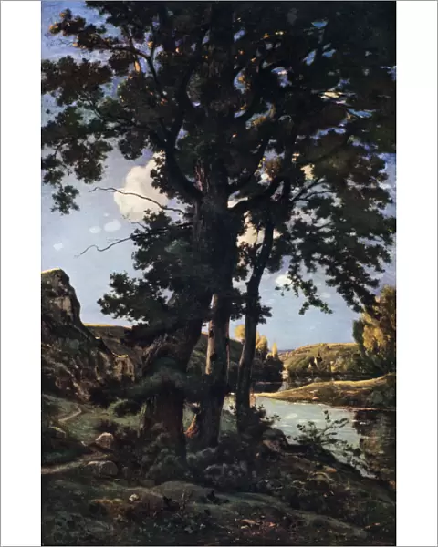 Oak trees in Chateaunenard, France, 1926. Artist: Henri-Joseph Harpignies