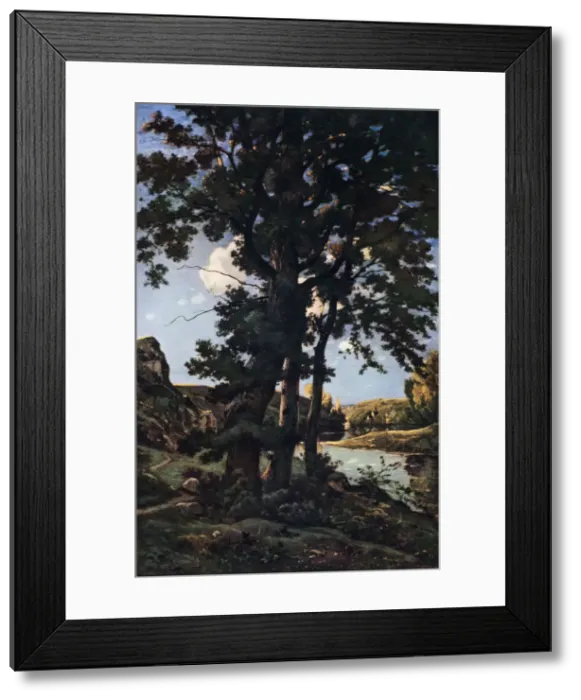 Framed Print : Oak trees in Chateaunenard, France, 1926. Artist: Henri-Joseph Harpignies Framed Print : Oak trees in Chateaunenard, France, 1926. Artist: Henri-Joseph Harpignies