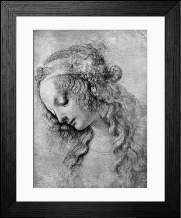 Framed Print : The head of the Madonna, 15th centuy (1930). Artist: Andrea del Verrocchio Framed Print : The head of the Madonna, 15th centuy (1930). Artist: Andrea del Verrocchio