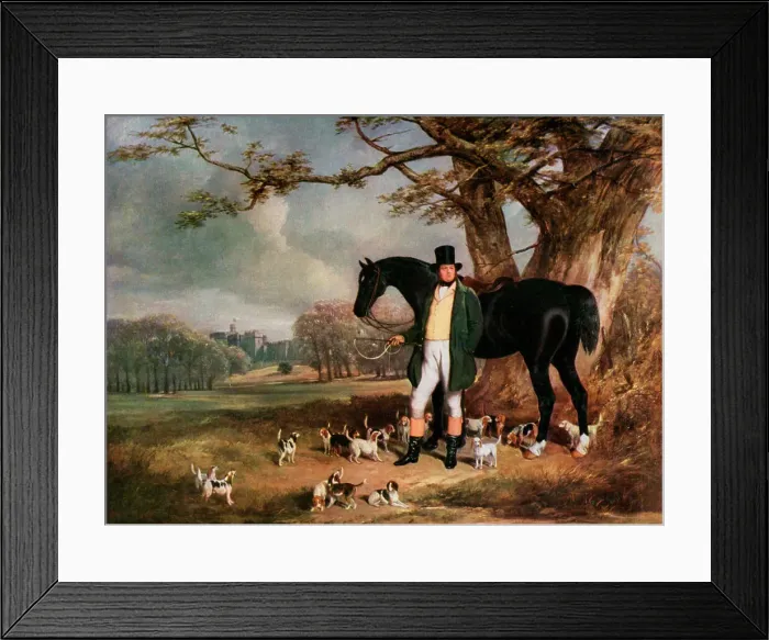 Framed Print : Mr Maynard and Her Majestys Beagles, 1930. Artist: Henry Barraud Framed Print : Mr Maynard and Her Majestys Beagles, 1930. Artist: Henry Barraud
