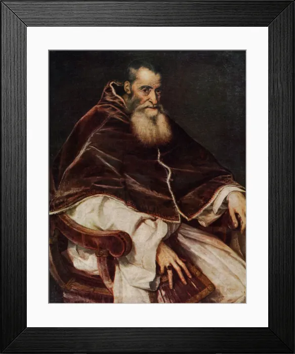 Framed Print : Pope Paul III (1468-1549), 1543 (1930). Artist: Titian Framed Print : Pope Paul III (1468-1549), 1543 (1930). Artist: Titian