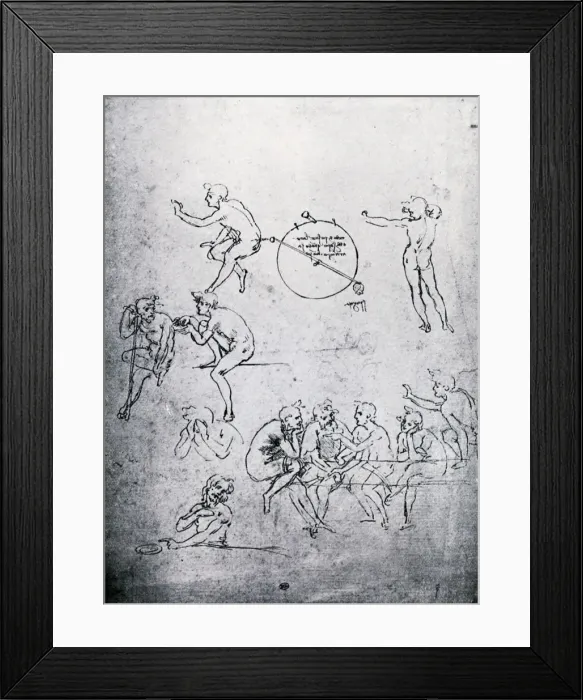 Framed Print : Studies for The Adoration of the Magi and The Last Supper, 15th century (1930). Artist: Leonardo da Vinci Framed Print : Studies for The Adoration of the Magi and The Last Supper, 15th century (1930). Artist: Leonardo da Vinci
