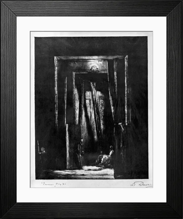 Framed Print : The Sinister Interior, 1930. Artist: L Daviel Framed Print : The Sinister Interior, 1930. Artist: L Daviel