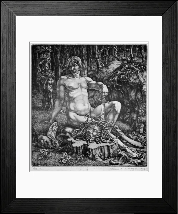 Framed Print : Perseus, 1929 (1930). Artist: William EC Morgan Framed Print : Perseus, 1929 (1930). Artist: William EC Morgan