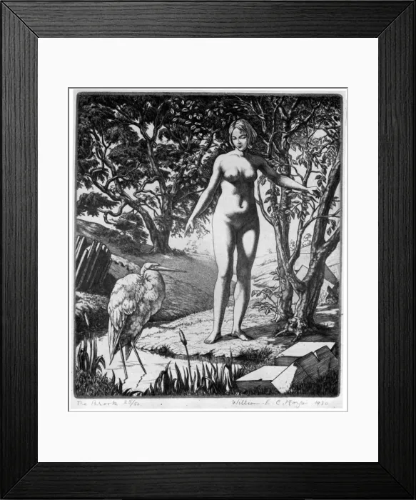 Framed Print : The Brook, 1930. Artist: William EC Morgan Framed Print : The Brook, 1930. Artist: William EC Morgan