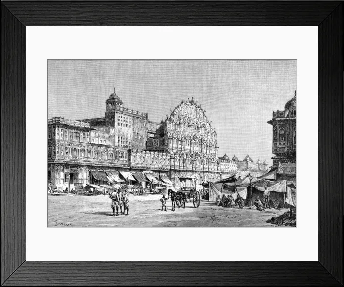 Framed Print : The high street in Jaipur, India, 1895 Framed Print : The high street in Jaipur, India, 1895