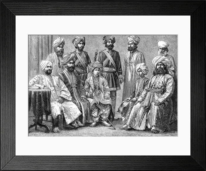 Framed Print : The Raja of Bahawalpur and his Court, 1895 Framed Print : The Raja of Bahawalpur and his Court, 1895
