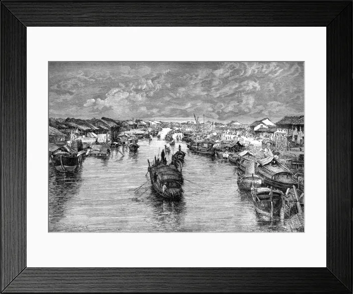 Framed Print : Boats on the Chinese Arroyo, near Saigon, Vietnam, 1895 Framed Print : Boats on the Chinese Arroyo, near Saigon, Vietnam, 1895