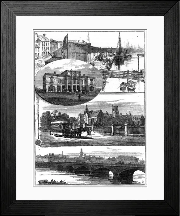Framed Print : Views of Belfast, 19th century. Artist: Boot Framed Print : Views of Belfast, 19th century. Artist: Boot