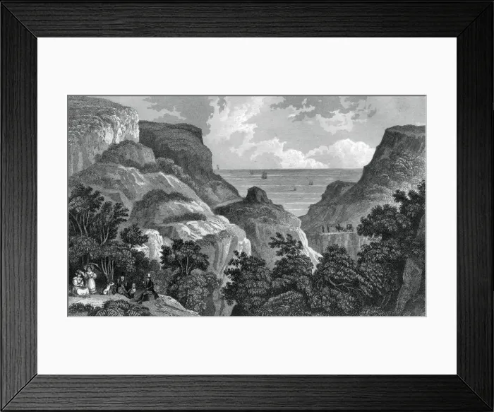 Framed Print : Danes Dyke, c19th century. Artist: J Rogers Framed Print : Danes Dyke, c19th century. Artist: J Rogers