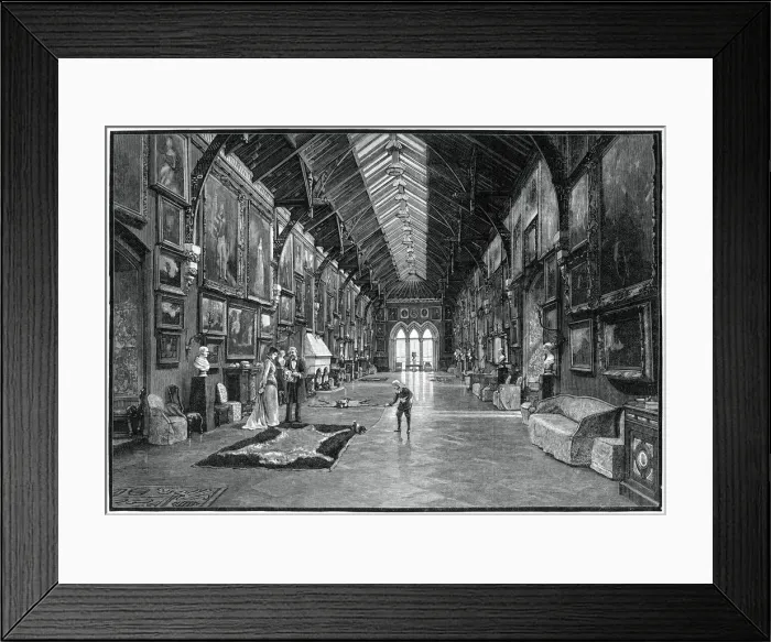Framed Print : The Picture Gallery, Kilkenny Castle, c19th century Framed Print : The Picture Gallery, Kilkenny Castle, c19th century