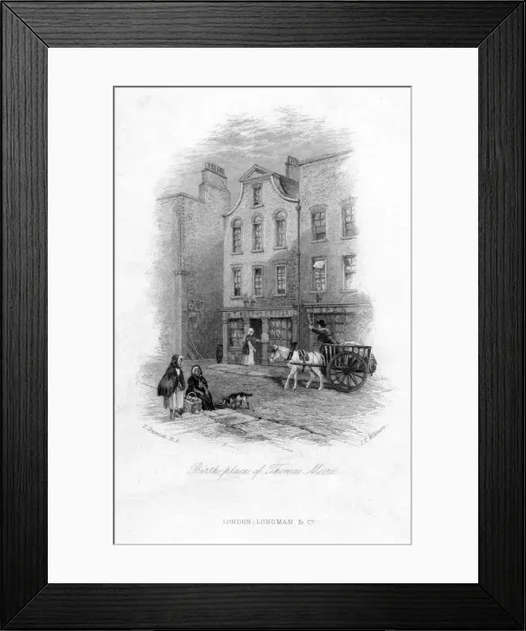 Framed Print : The Birth Place of Thomas Moore, Dublin, c19th century. Artist: James Tibbitts Willmore Framed Print : The Birth Place of Thomas Moore, Dublin, c19th century. Artist: James Tibbitts Willmore