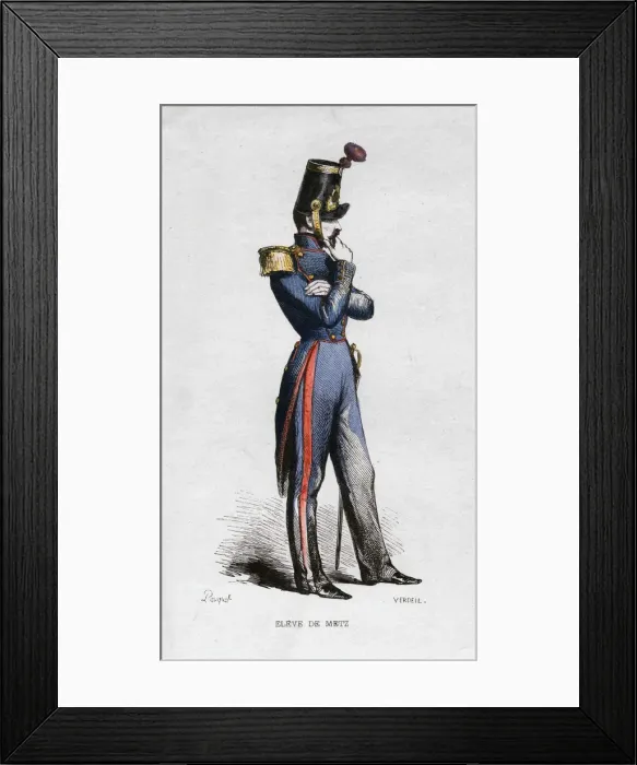 Framed Print : French military student, 19th century. Artist: Verdeil Framed Print : French military student, 19th century. Artist: Verdeil