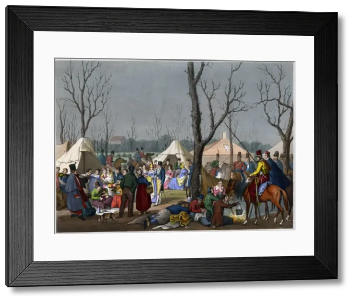 Framed Print : A French fete, c18th century Framed Print : A French fete, c18th century