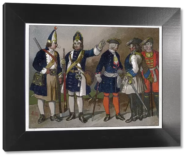 Prussian and French soldiers of 1704 (19th century)