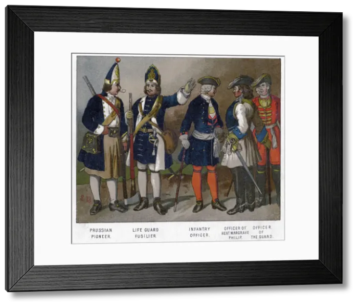 Framed Print : Prussian and French soldiers of 1704 (19th century) Framed Print : Prussian and French soldiers of 1704 (19th century)