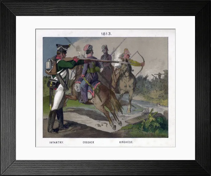 Framed Print : Russian soldiers of 1813 (19th century) Framed Print : Russian soldiers of 1813 (19th century)