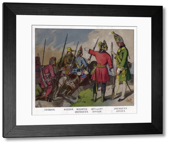 Framed Print : Russian soldiers of 1760 (19th centruy) Framed Print : Russian soldiers of 1760 (19th centruy)