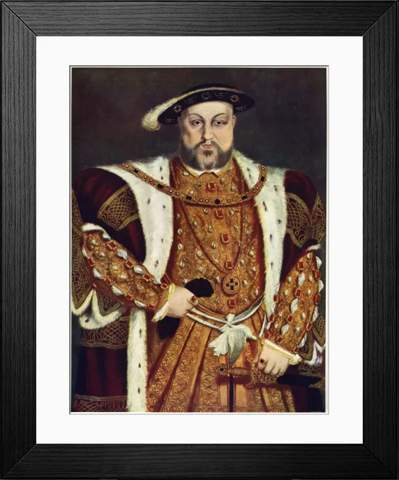 Framed Print : Henry VIII, c1517-1540. Artist: Hans Holbein the Younger Framed Print : Henry VIII, c1517-1540. Artist: Hans Holbein the Younger