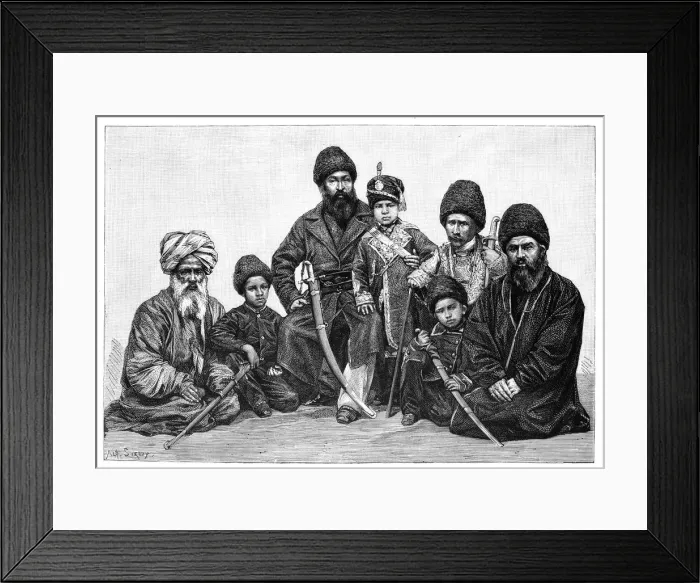 Framed Print : Durrani chiefs, Afghanistan, 1895 Framed Print : Durrani chiefs, Afghanistan, 1895