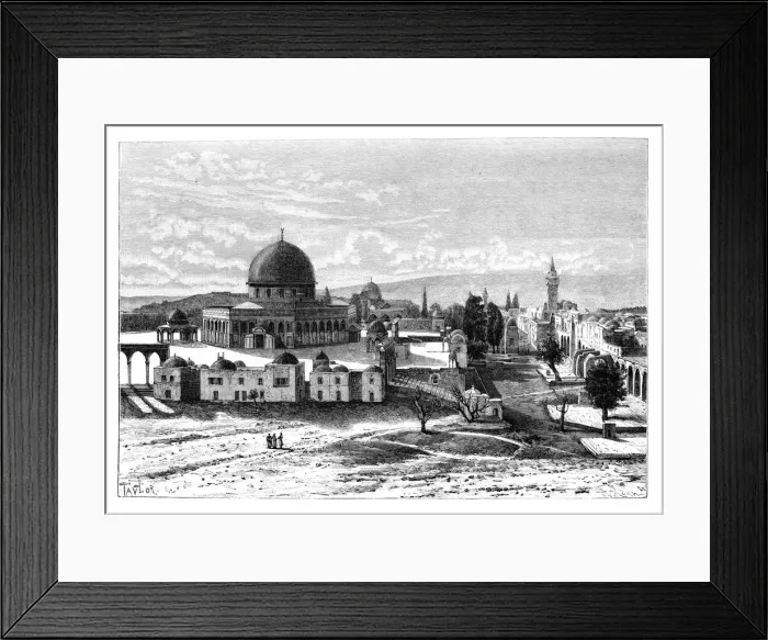 Framed Print : Omars Mosque, Jerusalem, Israel, 1895. Artist: Armand Kohl Framed Print : Omars Mosque, Jerusalem, Israel, 1895. Artist: Armand Kohl