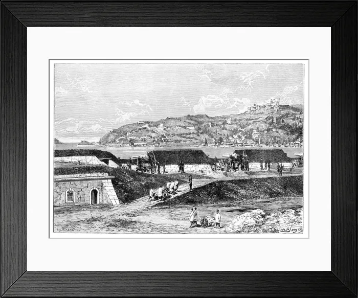 Framed Print : Turkish batteries and the entrance to the Bosphorus at the Black Sea, Turkey, 1895 Framed Print : Turkish batteries and the entrance to the Bosphorus at the Black Sea, Turkey, 1895