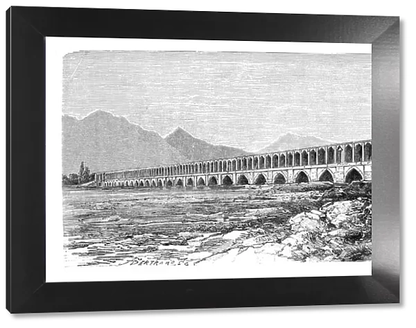 The bridge across the Zendeh-Rud, Isfahan, Iran, 1895