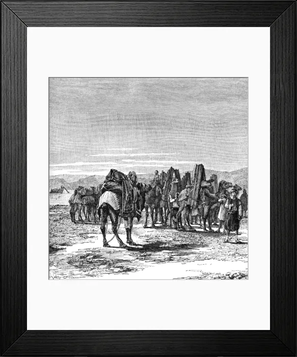 Framed Print : A caravan on the banks of the Euphrates, 1895 Framed Print : A caravan on the banks of the Euphrates, 1895