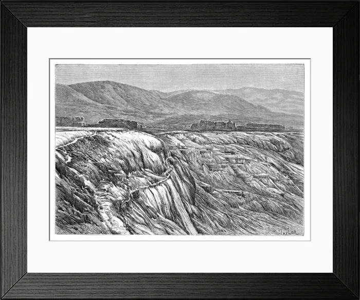 Framed Print : The Falls of Pambuk-Kaleh (or Tambuk), 1895 Framed Print : The Falls of Pambuk-Kaleh (or Tambuk), 1895