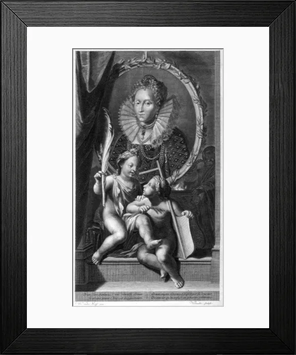 Framed Print : Elizabeth I, Queen of England and Ireland. Artist: Cornelis Vermeulen Framed Print : Elizabeth I, Queen of England and Ireland. Artist: Cornelis Vermeulen