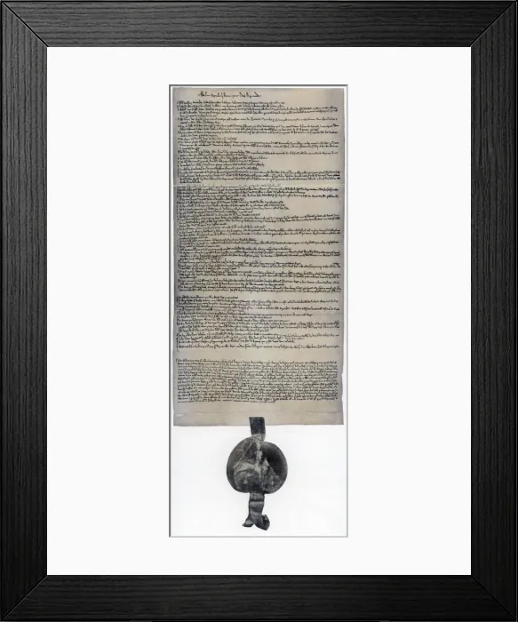 Framed Print : Magna Carta, English charter originally issued in 1215