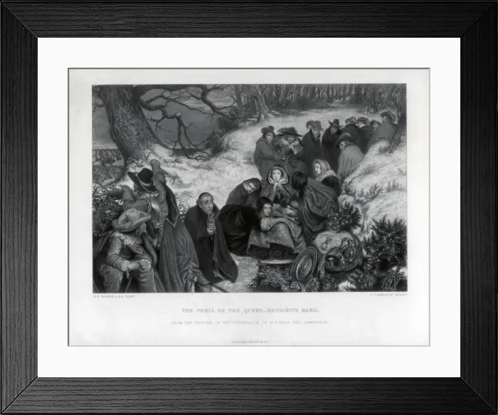 Framed Print : The Peril of the Queen Henrietta Maria, 19th century. Artist: P Lightfoot Framed Print : The Peril of the Queen Henrietta Maria, 19th century. Artist: P Lightfoot