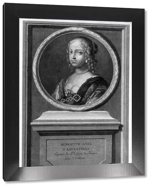 Henrietta Anne Stuart, wife of Philippe duc d Orleans, 17th century. Artist: Audran