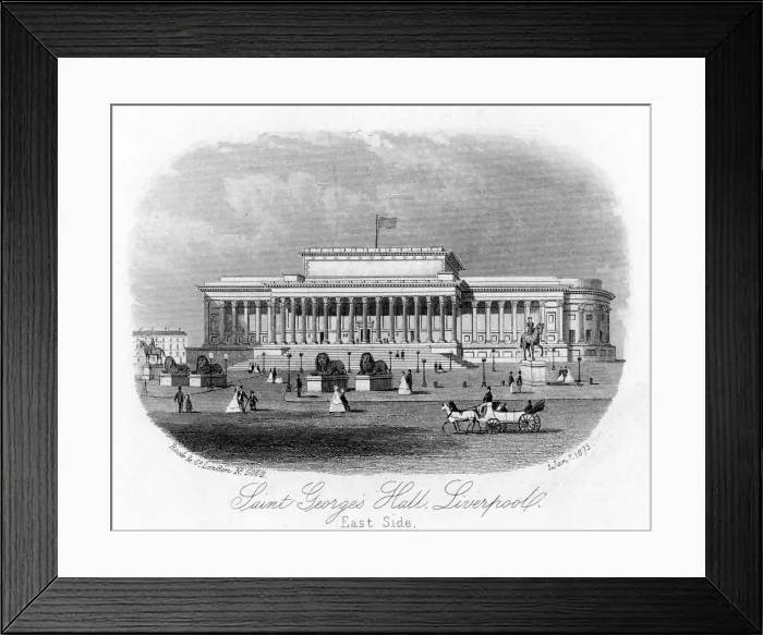 Framed Print : Saint Georges Hall, Liverpool, 1 January 1875 Framed Print : Saint Georges Hall, Liverpool, 1 January 1875