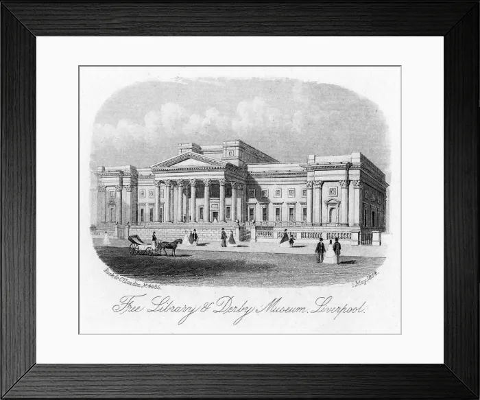 Framed Print : Free Library and Derby Museum, Liverpool, 1 May 1864 Framed Print : Free Library and Derby Museum, Liverpool, 1 May 1864
